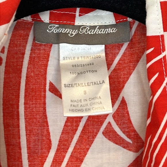 Tommy Bahama Women's Cover Up Tropical Floral Coral/Red Bathing Size Small - Picture 4 of 8